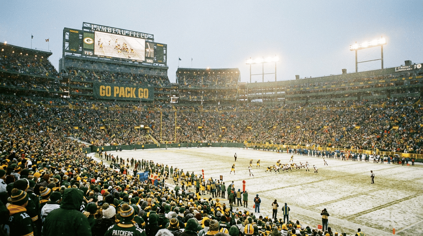 A view of Lambeau Field
